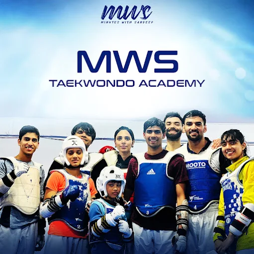 Taekwondo action pose